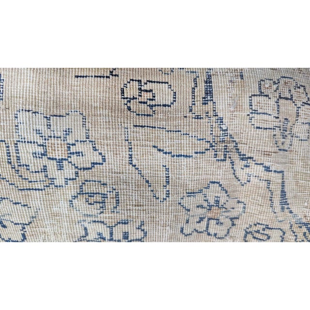 Textile Authentic Persian Kirman Botaic Beige, Blue Handmade Wool Rug For Sale - Image 7 of 7