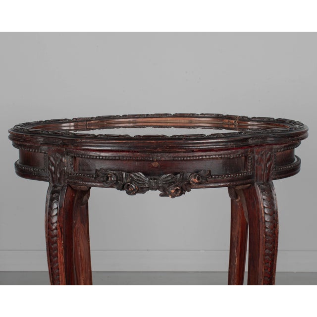 Brown 19th Century French Louis XV Style Vitrine or Display Table For Sale - Image 8 of 11