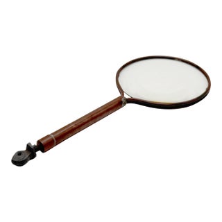 Large Industrial Copper Inspection Magnifier, Machine Age Optical Instrument For Sale
