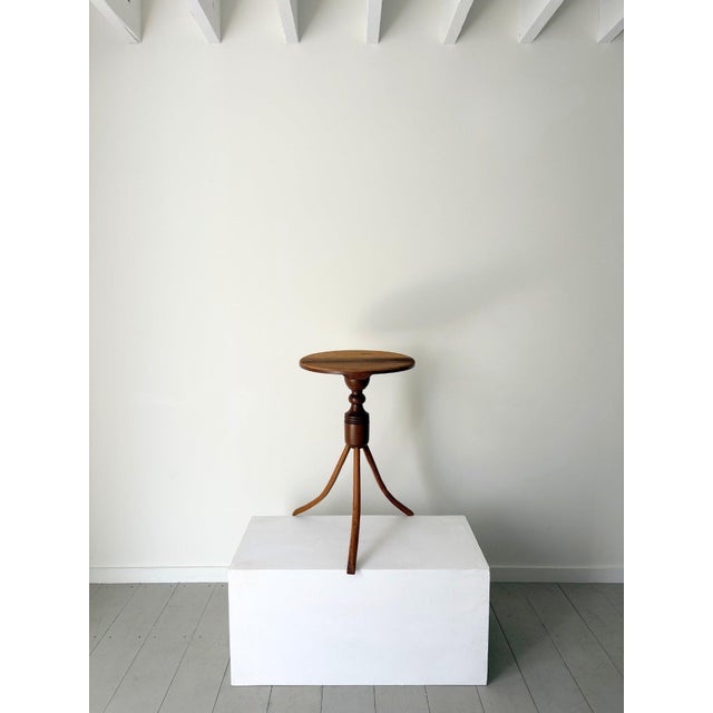 Brown Secessionist Occasional Table with Splayed Legs, 1920 For Sale - Image 8 of 8