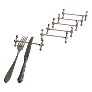 Silver-Plated Knife Rests from Berndorf, Germany, 1880s, Set of 6 For Sale