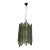 Hammered Glass Wrought Iron Pendant Lighting by Biancardi Jordan, Italy, 1970s For Sale