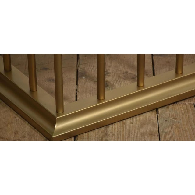 Metal Fireplace Fender with Upholstered Seats, 1920s For Sale - Image 4 of 9