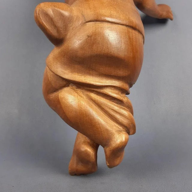 Handcrafted Carved Wood Sculpture of a Child, Italy, 20th Century For Sale - Image 13 of 18