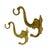 Arthur Court Pair of Vintage Indian Brass Elephant Double Wall Hooks – Bohemian / Global For Sale - Image 4 of 11