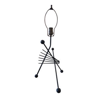 1950s Ferris and Shacknove Modernist Atomic Metal Table Lamp For Sale