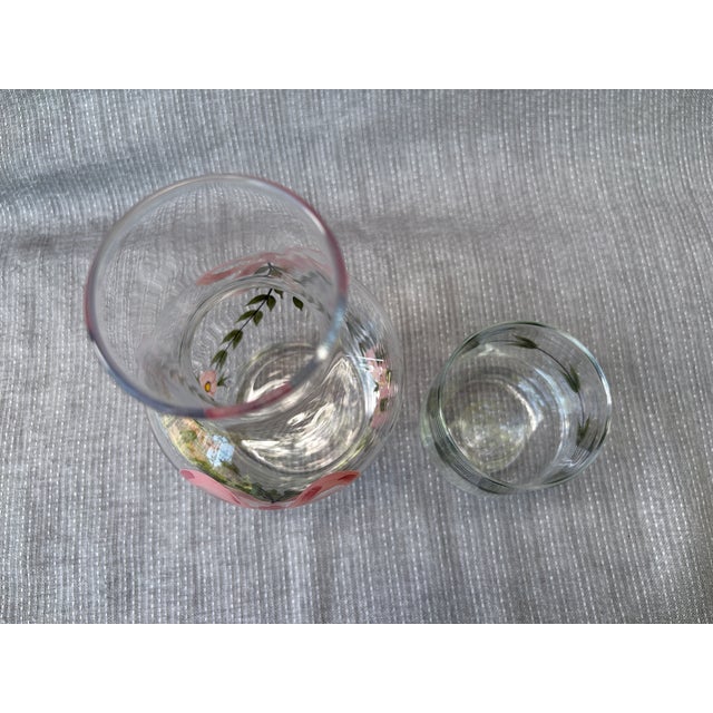 Vintage Hand Painted Bedside Carafe & Cup Set For Sale - Image 13 of 14