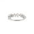 14k White Gold 1.52ctw Staggered Mixed Multi Shape Diamond Eternity Band Ring, Size 6.5 For Sale In Houston - Image 6 of 8