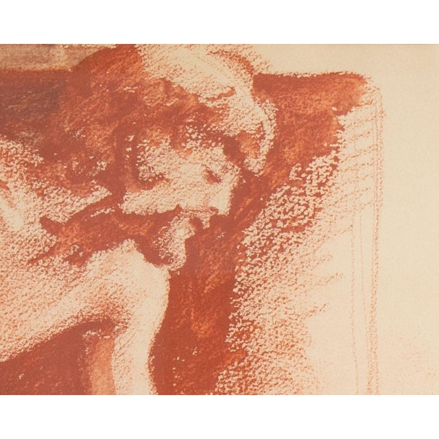 1970s 1978 Signed Pastel and Watercolor Drawing of a Nude Figure by Bruno Civitico For Sale - Image 5 of 8