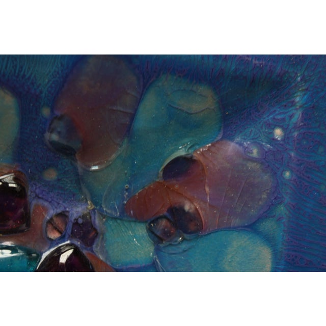 1960s Myrna Eaton Blue Enamel on Copper Dish For Sale - Image 11 of 13