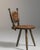 19th Century Sweden Weathered Honey Oak Carved Oak Swivel Chair For Sale - Image 10 of 11