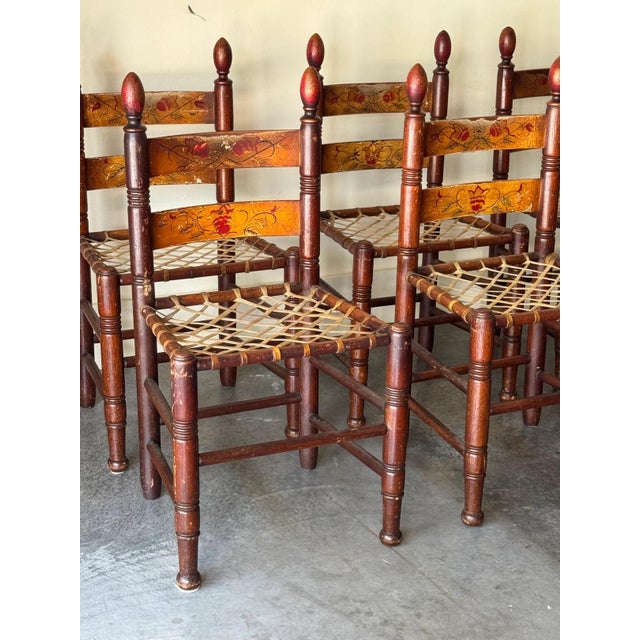 Antique Scandinavian Painted Folk Art Dining Set For Sale - Image 12 of 12