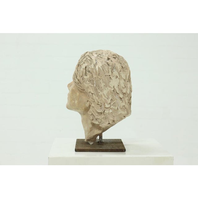 Sculpted Clay Female Bust, 1970s For Sale - Image 4 of 8