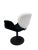 Metal Tulip Swivel Chair in Black and White For Sale - Image 7 of 8