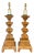 Mid 20th Century Monumental Tuscan Carved Pine Column Table Lamps, Rewired - a Pair For Sale