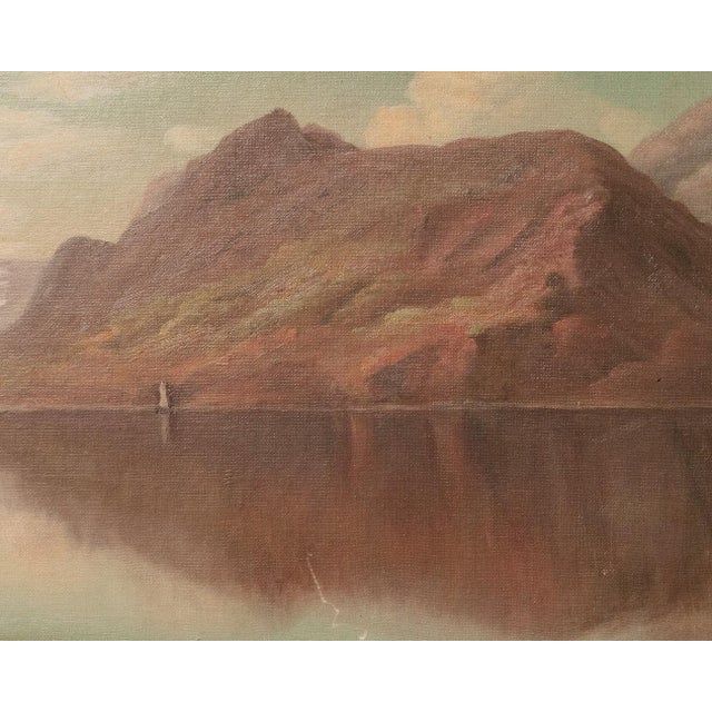 Realism Early 20th Century Signed Landscape Antique Oil Painting For Sale - Image 3 of 10