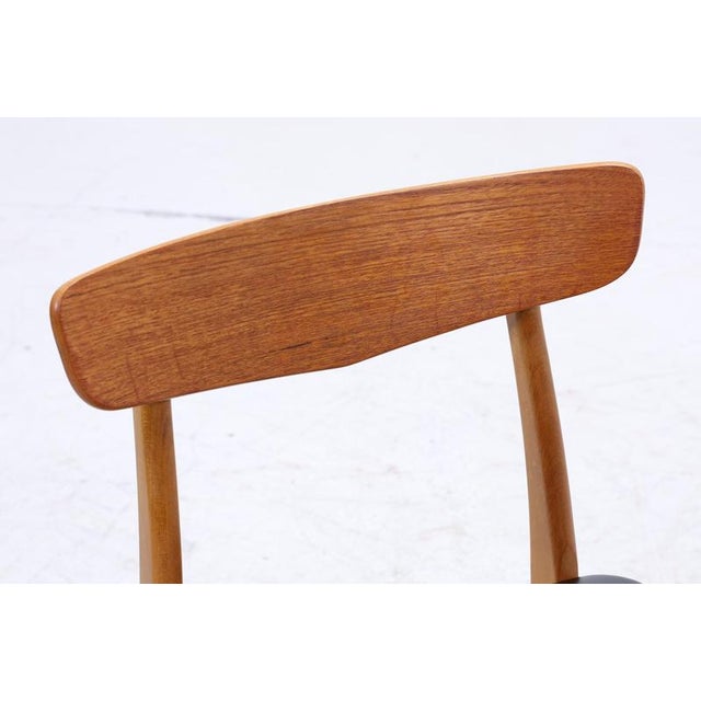 Wood Mid-Century Danish Teak and Leather Chairs from Farstrup Møbler, Set of 4 For Sale - Image 7 of 14