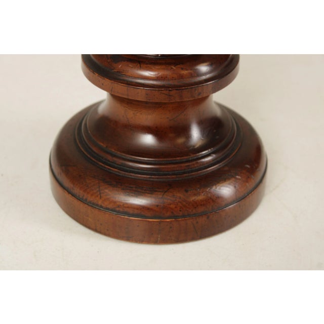 Knob Creek Pair of Brass and Turned Wood Vintage Table Lamps For Sale - Image 12 of 12