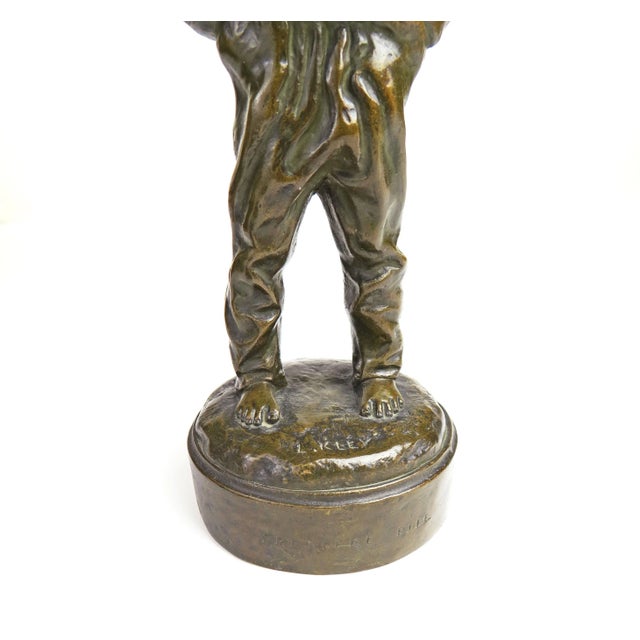 19th Century French Patinated Bronze Figural Sculpture by Louis Kley For Sale In Los Angeles - Image 6 of 10