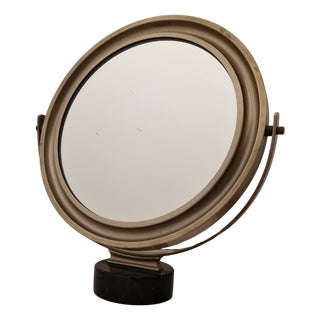 Vintage Narciso Table Mirror with Black Marble Base by Sergio Mazza for Artemide For Sale