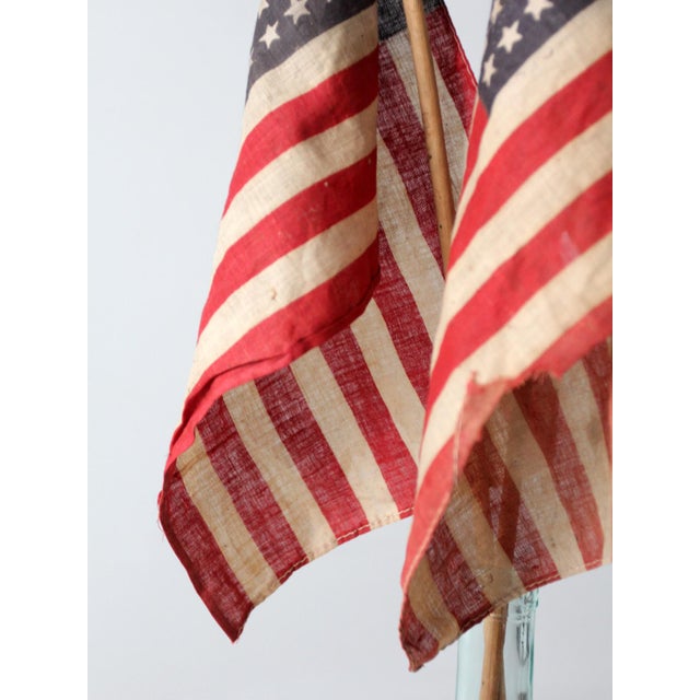 Vintage 48 Star American Parade Flags Pair For Sale - Image 10 of 14