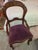 2 Victorian Louis Philippe Style Balloon Back Purple Velvet Chairs For Sale - Image 9 of 12