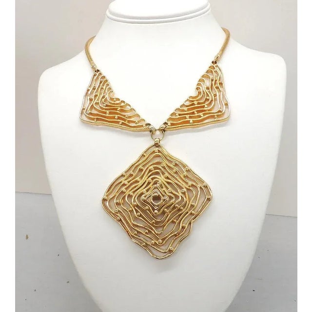 1973 Vintage Signed Napier Modernist Pendant Necklace For Sale - Image 10 of 12