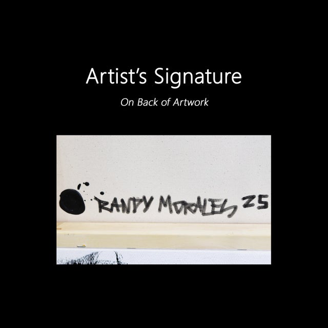 Mojo - Pop Art Cartoon Inspired Character Painting on Canvas Original Artwork by Randy Morales For Sale - Image 9 of 9