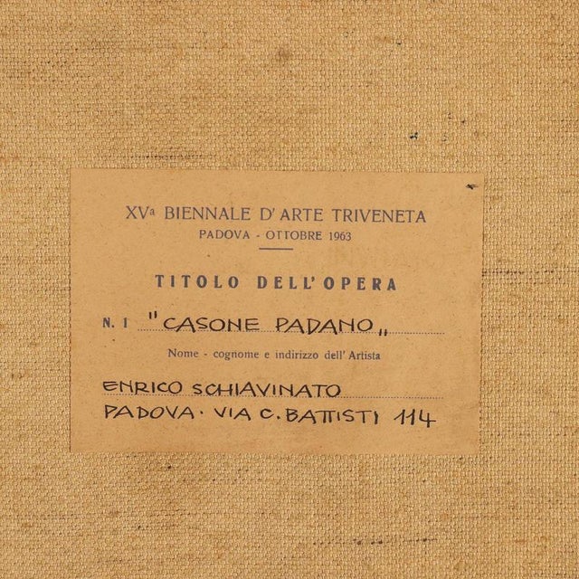 Enrico Schiavinato, Modernist Still Life, 1963, Oil on Canvas For Sale - Image 11 of 12