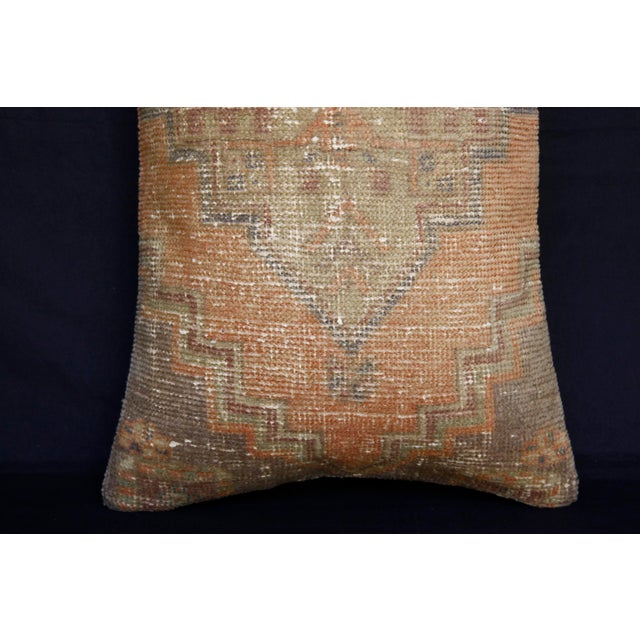Handmade Double Knotted Oushak Rug Pillow Cover -15'' X 32'' For Sale - Image 11 of 11