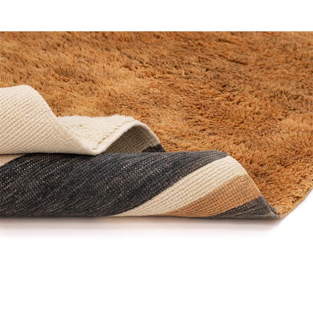 Contemporary Modern Color-Block Hand-Knotted Wool Rug | 12'5" X 9'3" | One of a Kind For Sale - Image 3 of 7