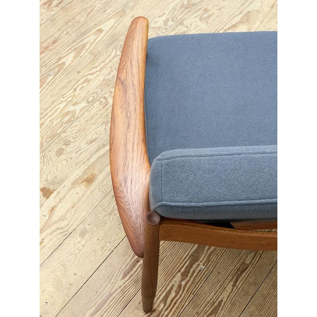Wood Mid-Century Danish Modern Armchair by Grete Jalk for France & Søn, 1960s For Sale - Image 7 of 14