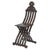 19th Century Moorish Carved Wood Folding Chair with Mother-of-Pearl Inlay For Sale - Image 9 of 15