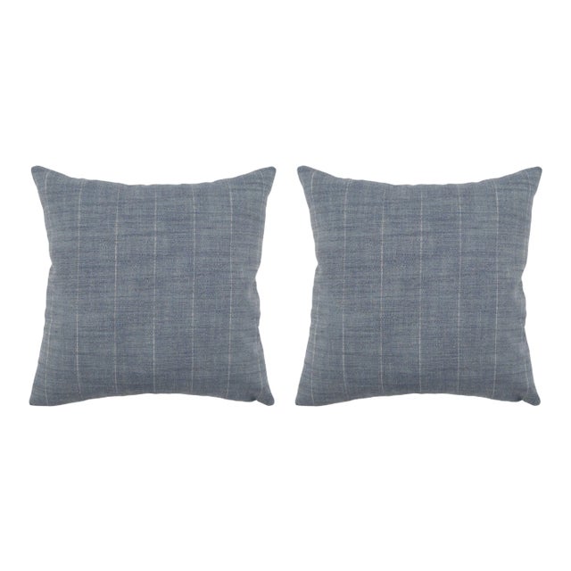 Napa Denim 22x22 Pillow, A Pair For Sale