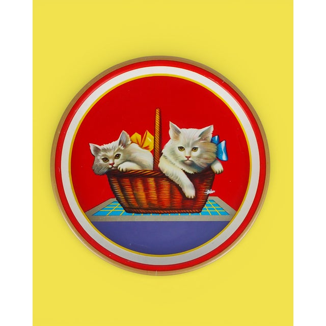 Vintage Polish Tray with Cats from FOB Sosnowiec, 1970s For Sale - Image 3 of 9