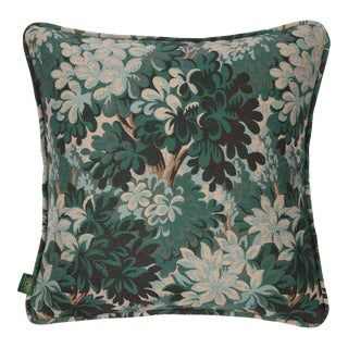 House of Hackney Silva Medium Piped Jacquard Cushion - Cerulean For Sale
