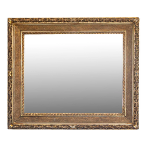 Italian 19th Century Giltwood Mirror with Carved Foliage and Rais-de-Cœur