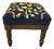 19th-Century Stool With Turned Legs and Newer Morris-Style Needlepoint Cover For Sale