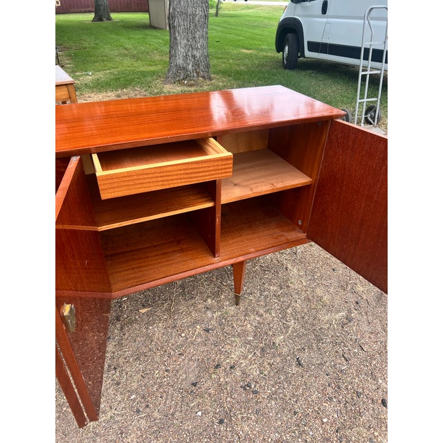 French Mid-Century Modern 1960's Mahogany Sideboard For Sale - Image 6 of 12
