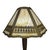 Traditional Bradley & Hubbard Arts & Crafts 6 Panel Slag Glass Table Lamp C1920 For Sale - Image 3 of 9