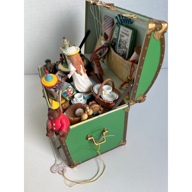 Vintage 1986 Enesco Music Box "Toy Symphony" Treasure Chest of Toys. Original Condition For Sale - Image 12 of 16