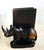 Pair of Antique Carved Wooden Rhinoceros Bookends, Ebonized Finish. For Sale - Image 4 of 9