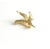 Metal 14k Yellow Gold Hummingbird Brooch 1 Inch For Sale - Image 7 of 11