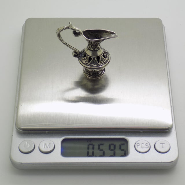 Vintage Italian Handmade Genuine Silver Elixir Bottle Caraf Figurine Miniature Sculpture, Made in Tuscany (Arezzo) For Sale - Image 11 of 12