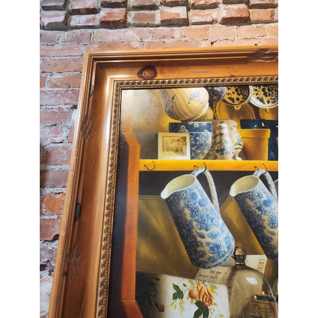 Textile 1990s Stunning Photo Realism Original Still Life Oil Painting For Sale - Image 7 of 9