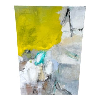 Large Painting With Yellow For Sale