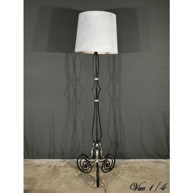 Wrought Iron Floor Lamp, 1940s For Sale - Image 5 of 18