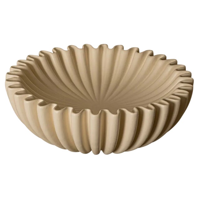 Lotuso Ecru Ceramic Decorative Bowl by Simone & Marcel For Sale