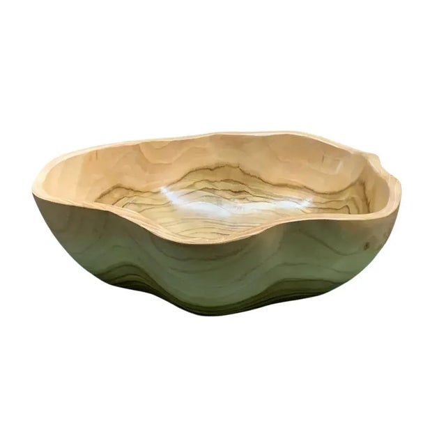 Contemporary Medium Wooden Bowl For Sale - Image 3 of 5