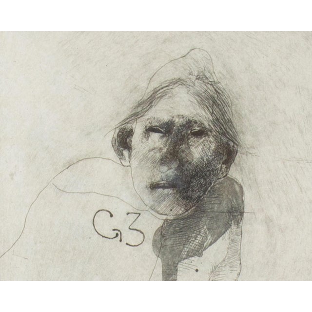 Abstract 1976 "G3" Etching by Robert Ernst Marx For Sale - Image 3 of 8